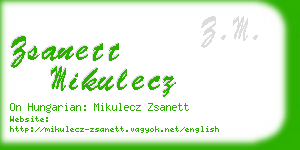 zsanett mikulecz business card